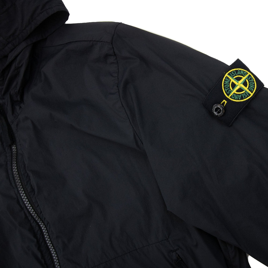 Stone Island Junior 40532 Stretch Nylon Garment Dyed Overshirt Black V0029