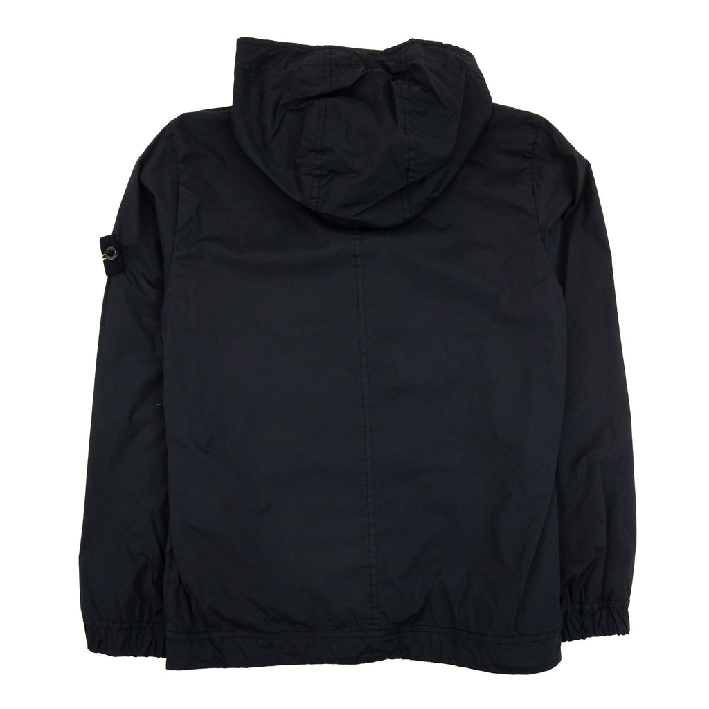 Stone Island Junior 40532 Stretch Nylon Garment Dyed Overshirt Black V0029