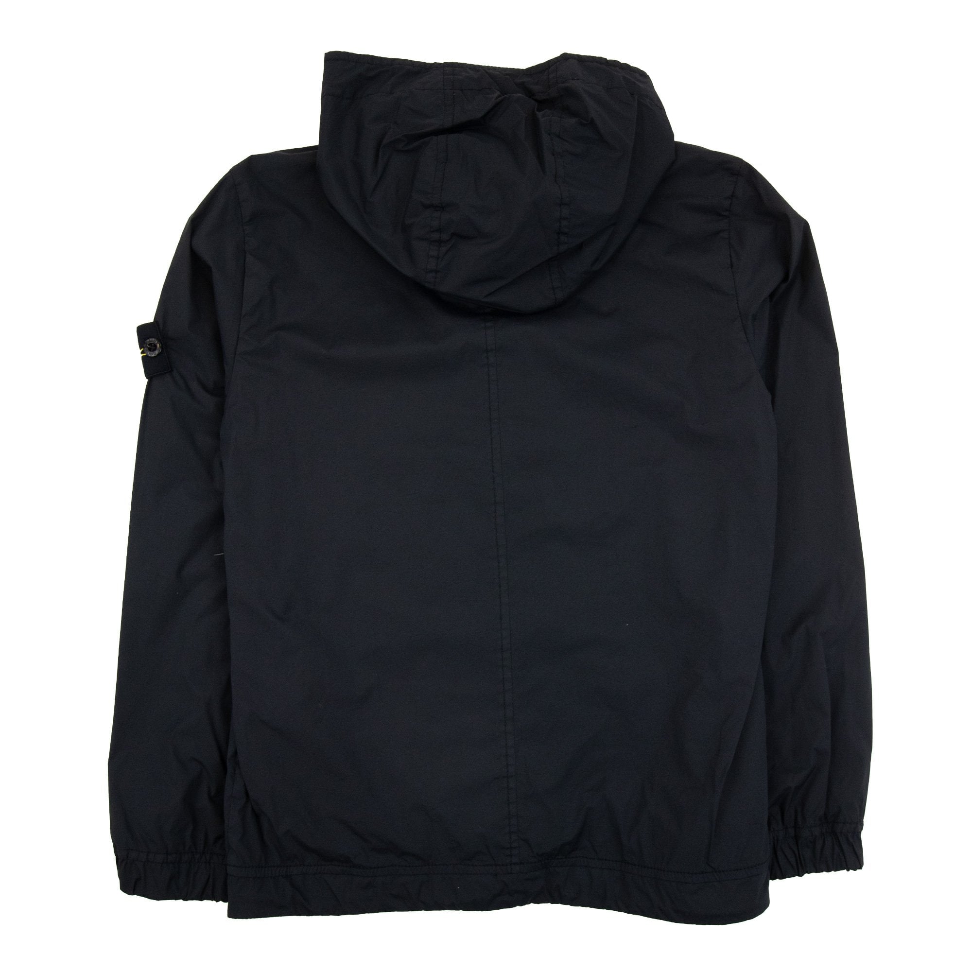 Stone Island Junior 40532 Stretch Nylon Garment Dyed Overshirt Black V0029