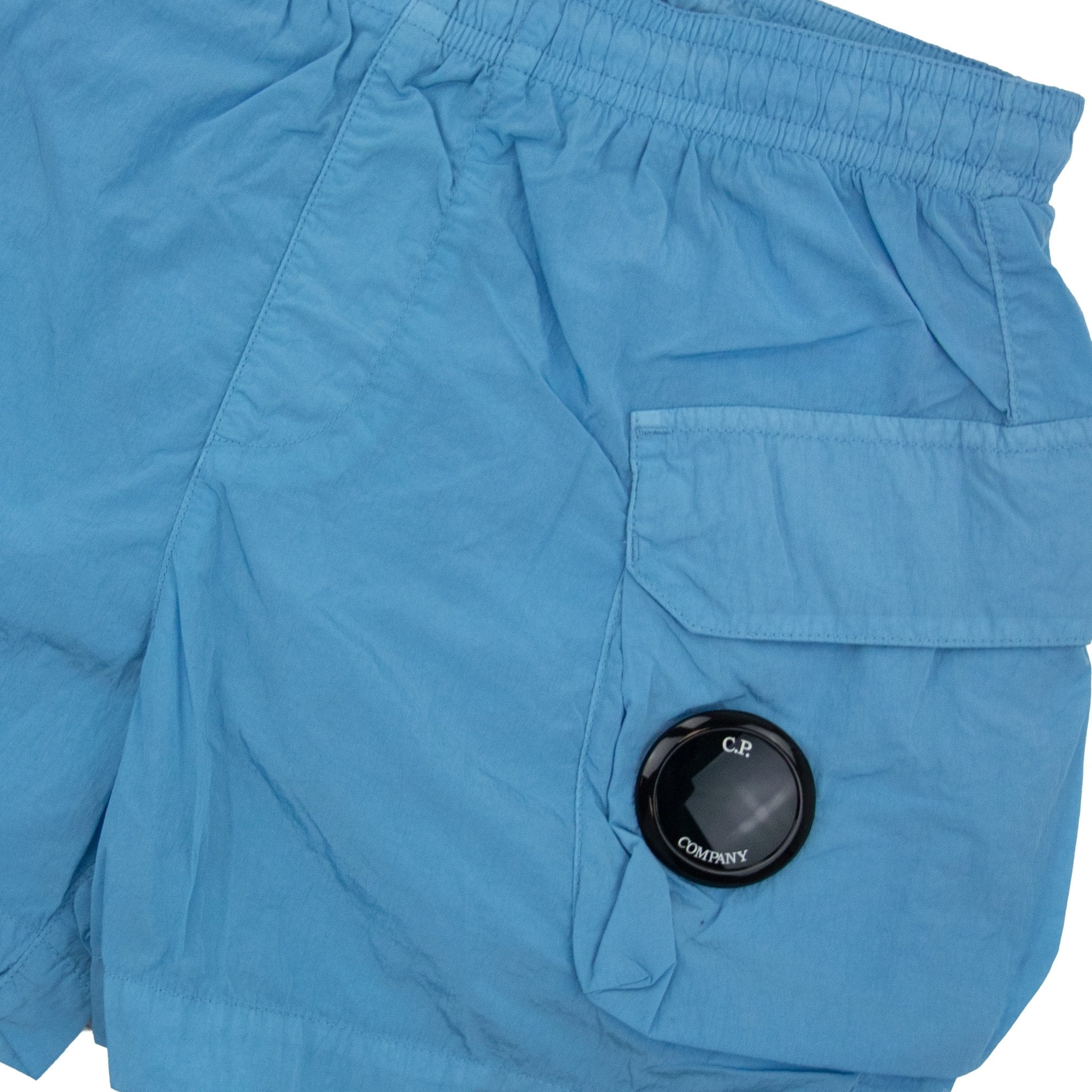 Cp Company Undersixteen Chrome-r Lense Cargo Swim Shorts Niagara Blue 853