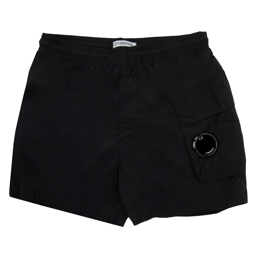 Cp Company Undersixteen Chrome-r Lense Cargo Swim Shorts Black 999