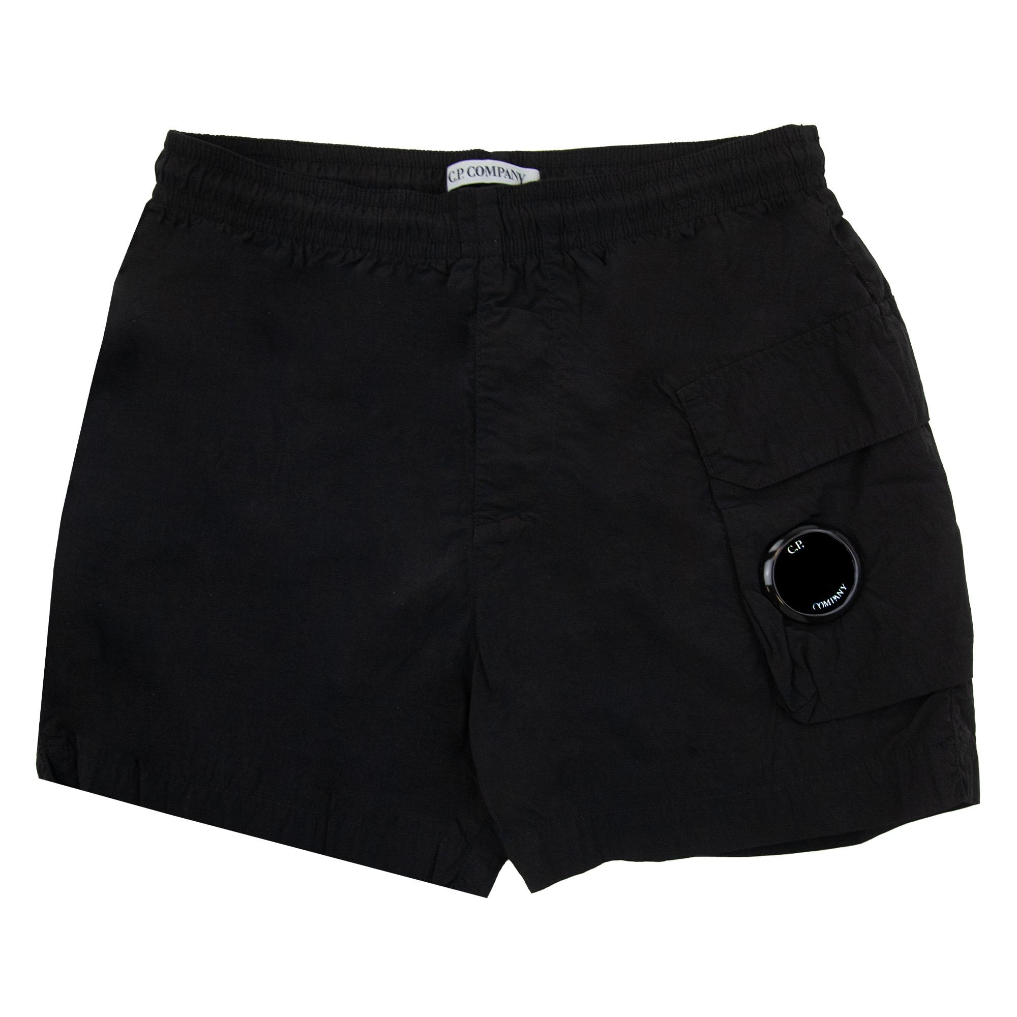 Cp Company Undersixteen Chrome-r Lense Cargo Swim Shorts Black 999