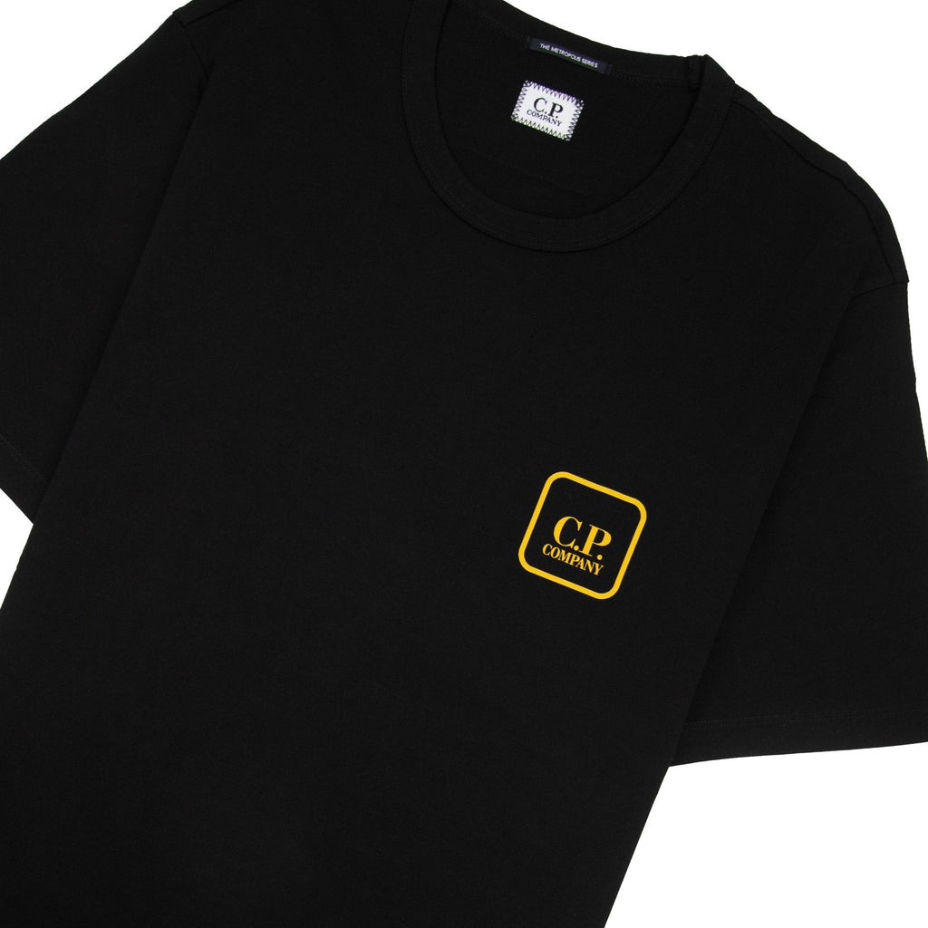 Cp Company Metropolis Series Mercerised Jersey Logo Graphic T-shirt Black 999