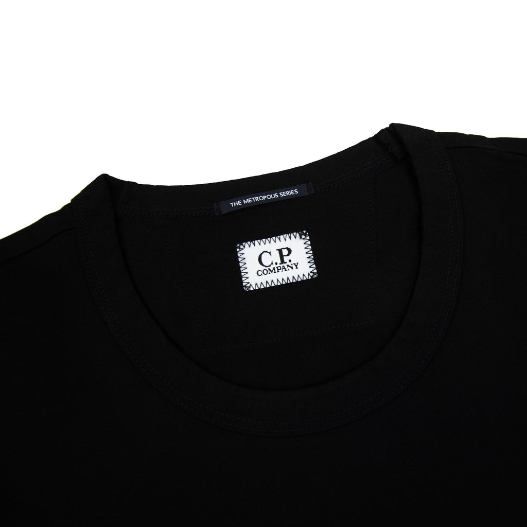 Cp Company Metropolis Series Mercerised Jersey Logo Graphic T-shirt Black 999