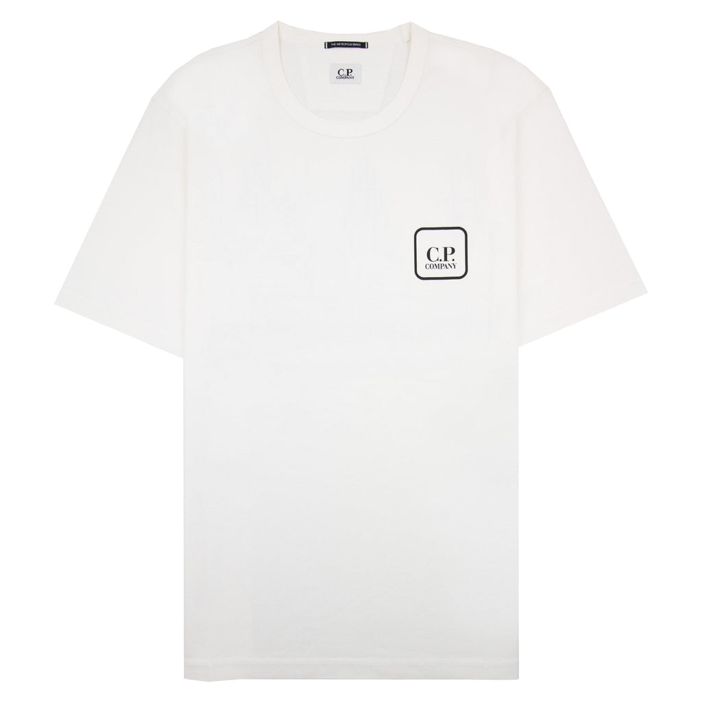 Cp Company Metropolis Series Mercerized Jersey Logo Graphic T-shirt White 101