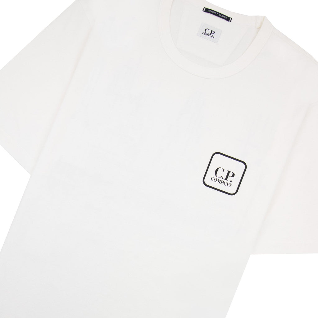 Cp Company Metropolis Series Mercerized Jersey Logo Graphic T-shirt White 101
