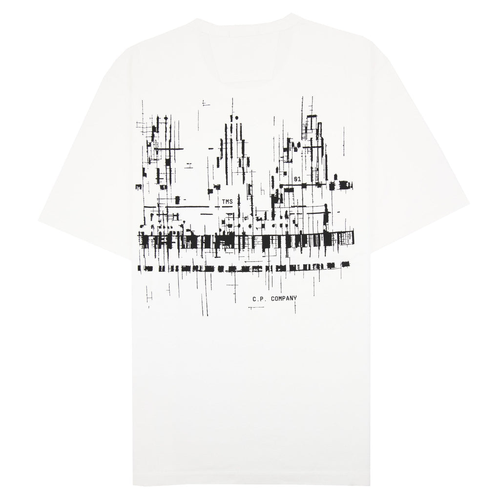 Cp Company Metropolis Series Mercerized Jersey Logo Graphic T-shirt White 101