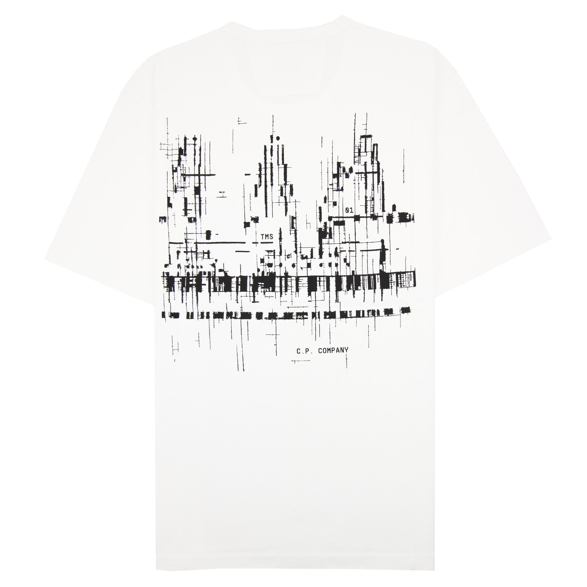 Cp Company Metropolis Series Mercerized Jersey Logo Graphic T-shirt White 101