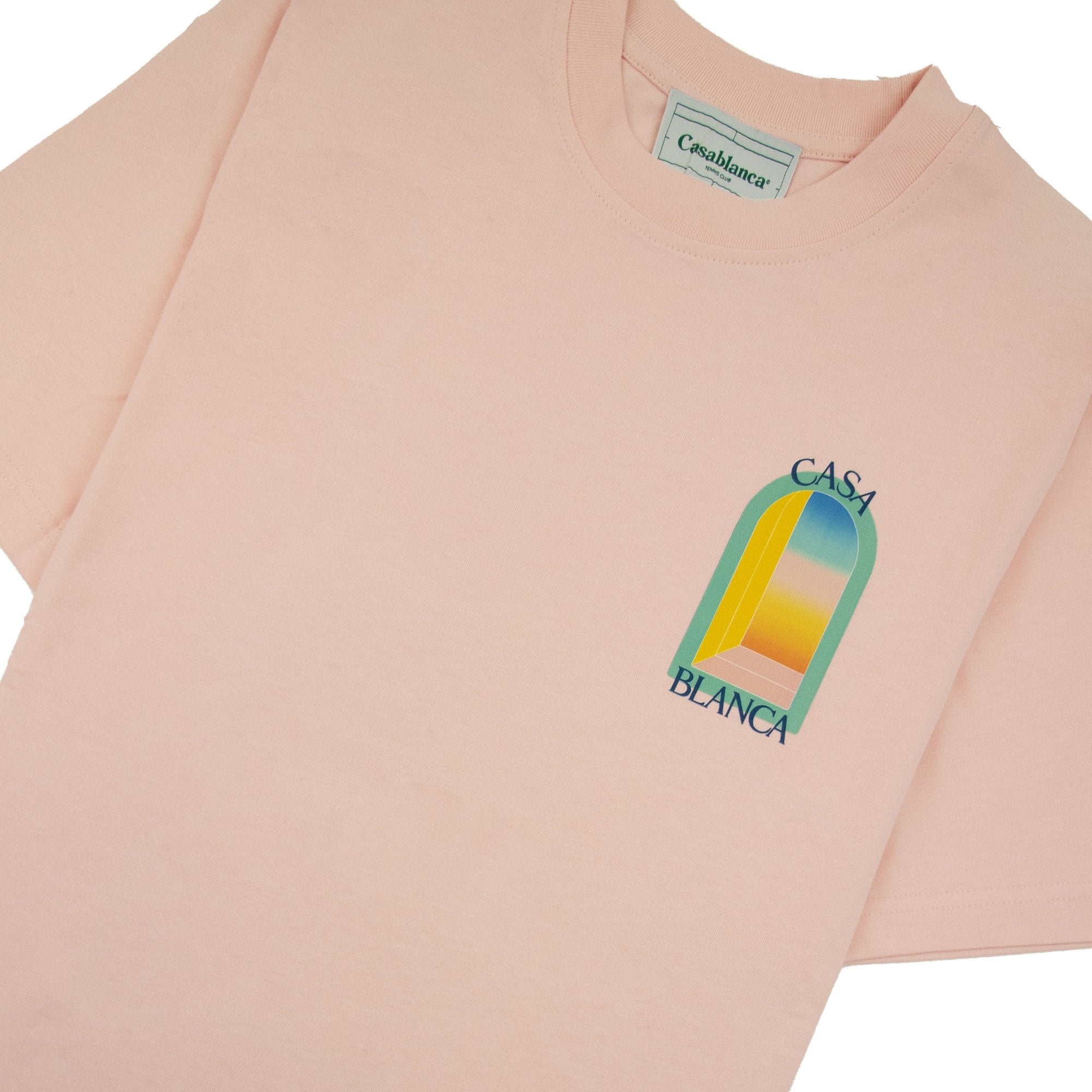 Casablanca L Arch Colore Printed T Shirt Pale Pink