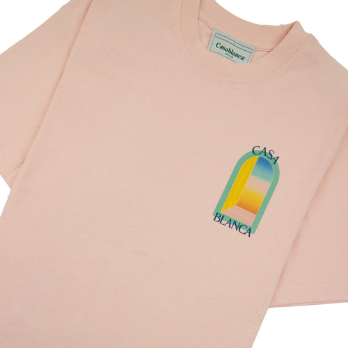 Casablanca L Arch Colore Printed T Shirt Pale Pink