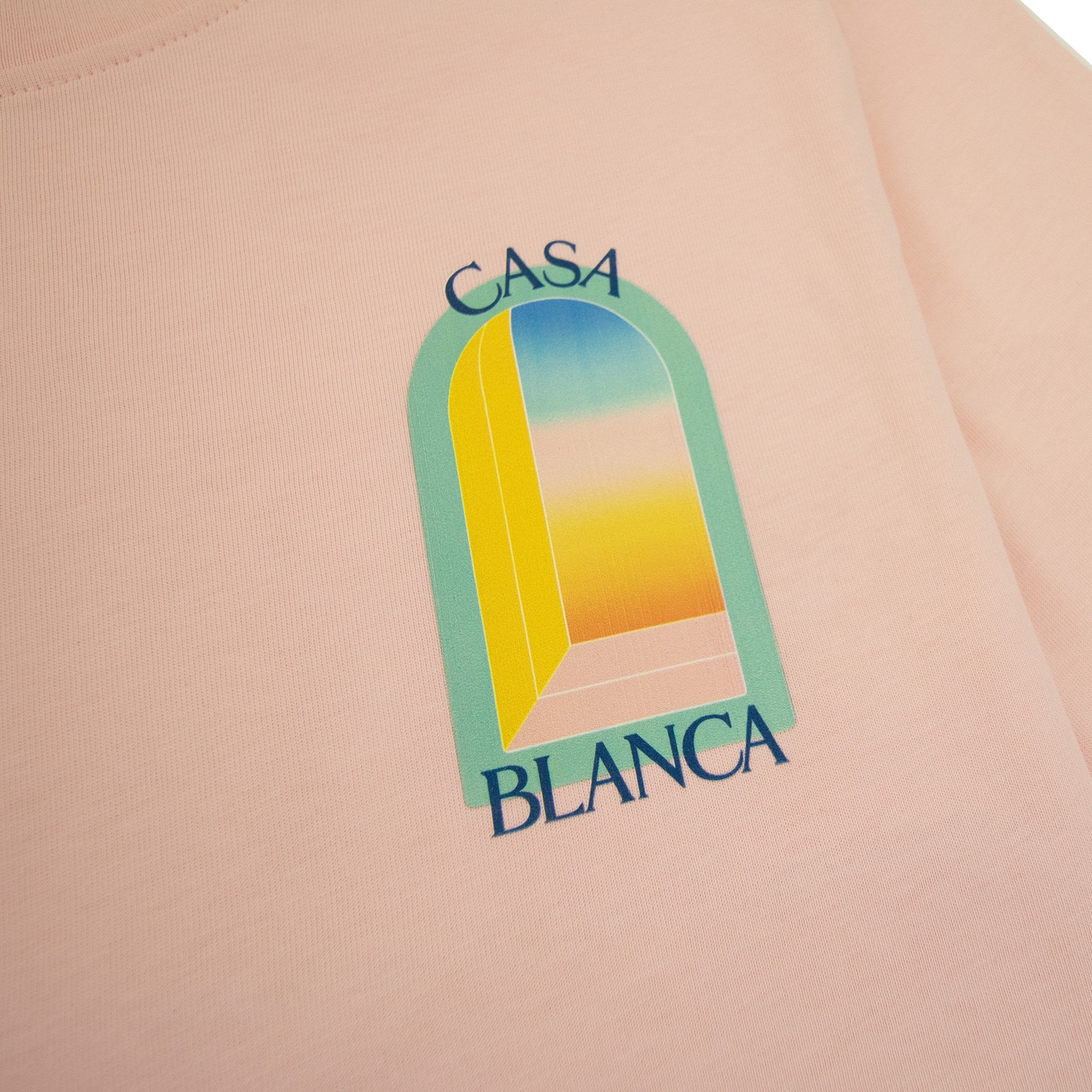 Casablanca L Arch Colore Printed T Shirt Pale Pink