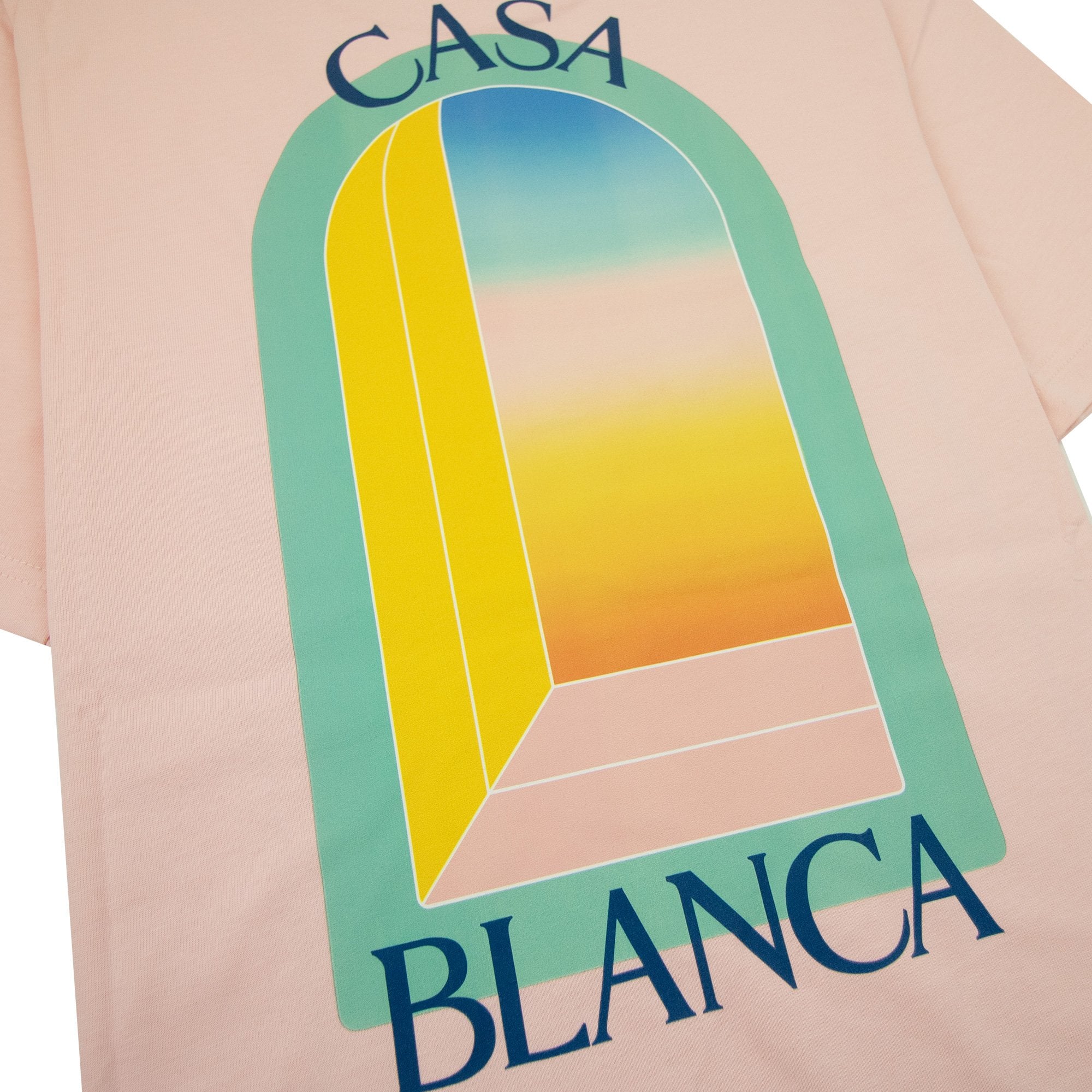 Casablanca L Arch Colore Printed T Shirt Pale Pink