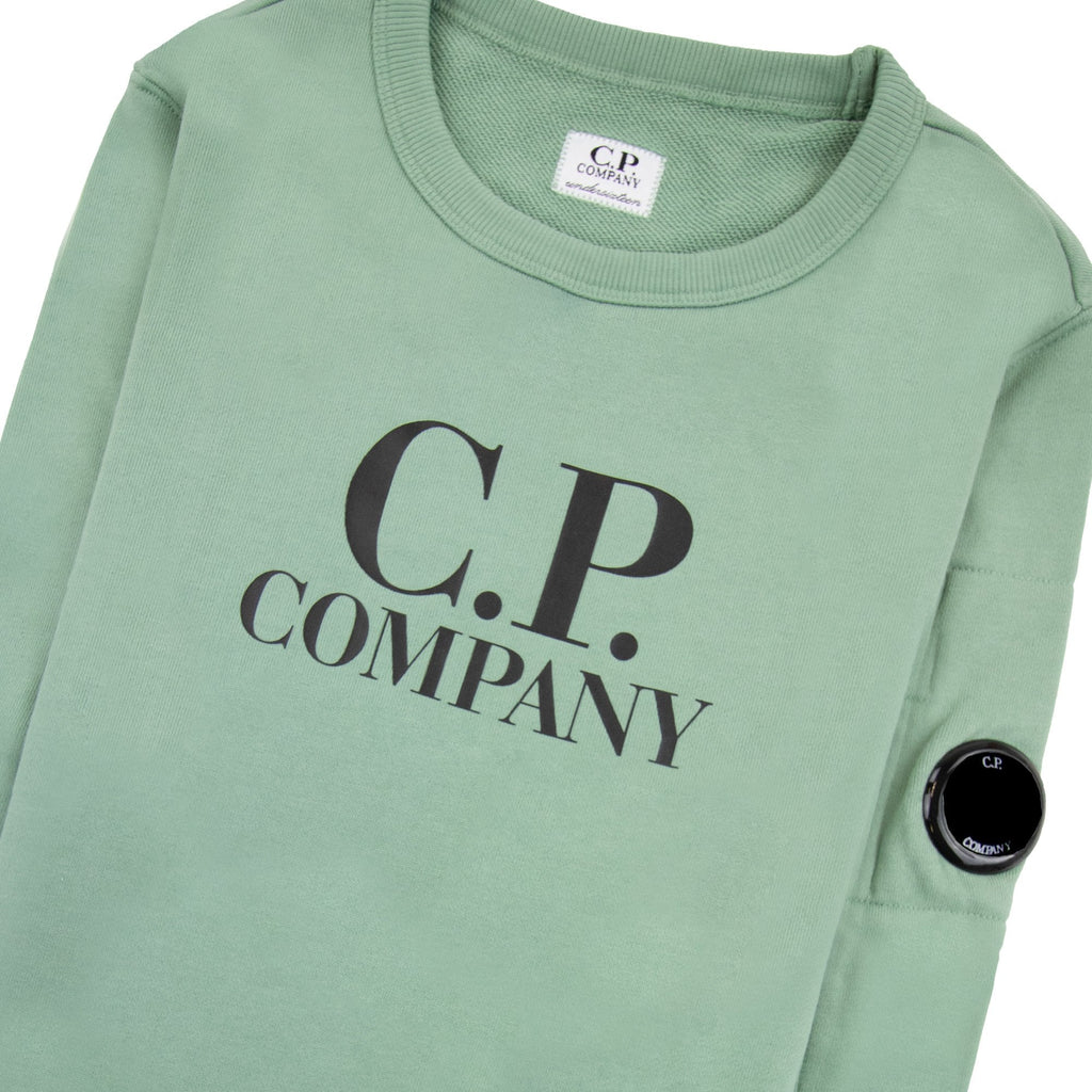 Cp Company Undersixteen Basic Lens Crewneck Sweatshirt Green 626