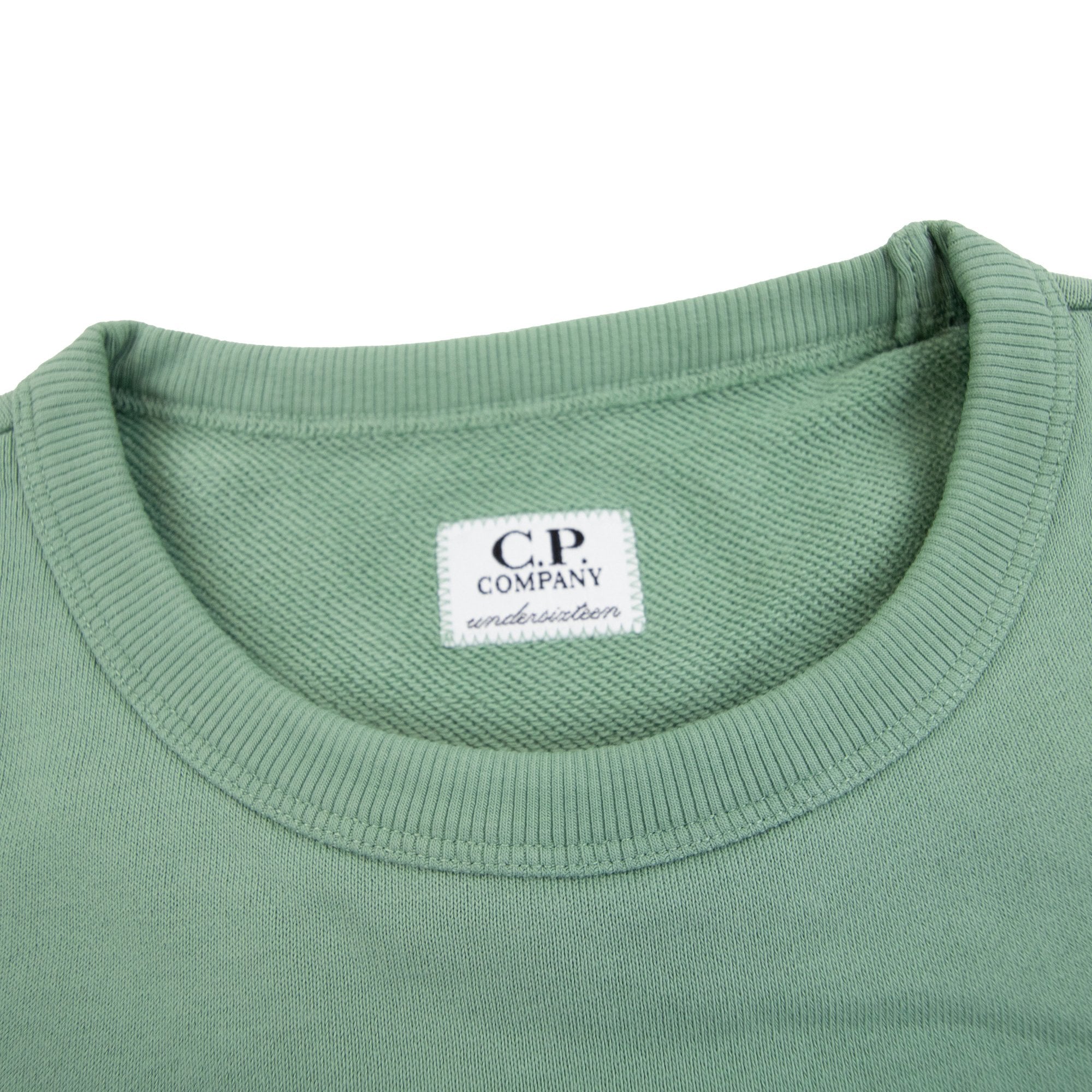 Cp Company Undersixteen Basic Lens Crewneck Sweatshirt Green 626