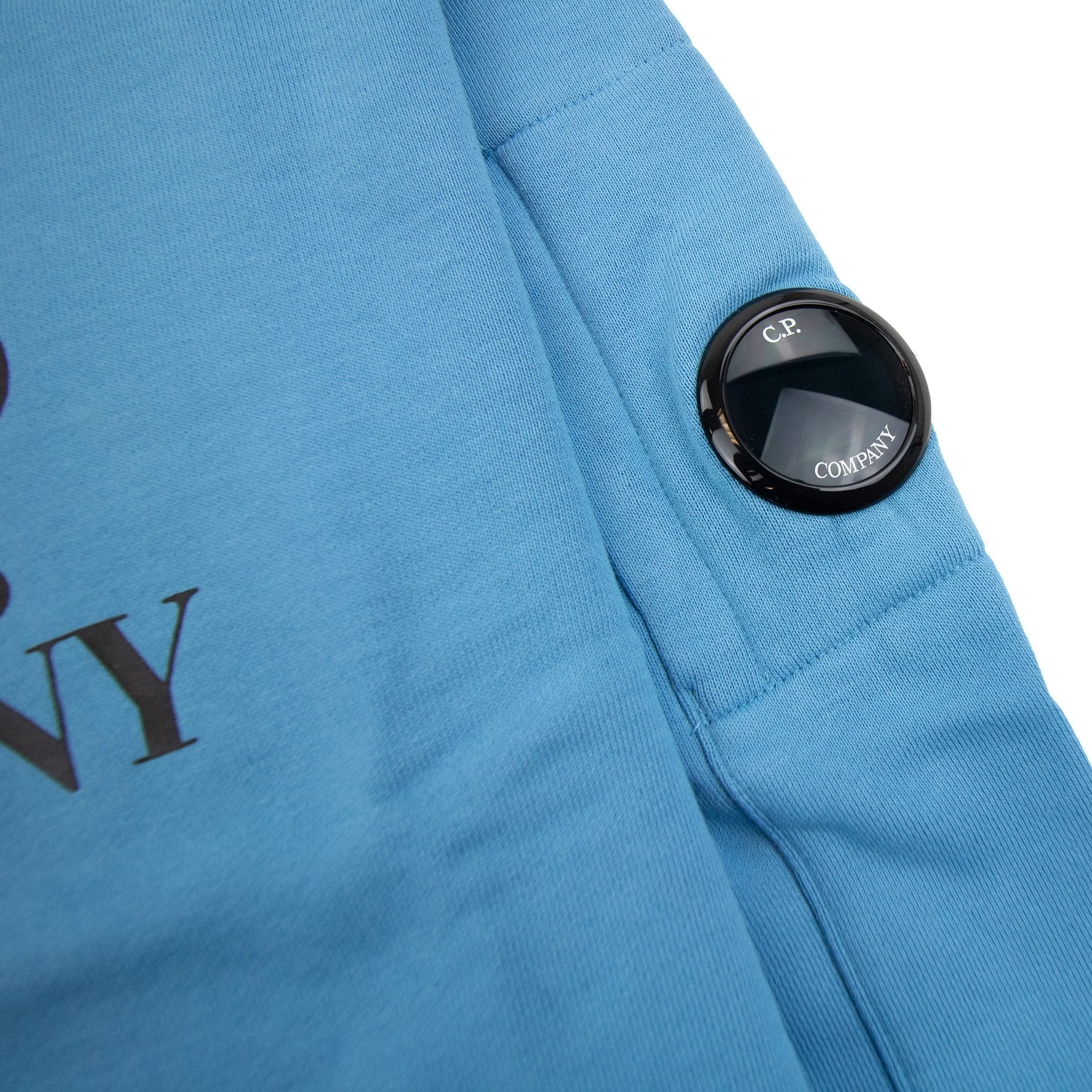 Cp Company Undersixteen Basic Lens Crewneck Sweatshirt Niagara Blue 853