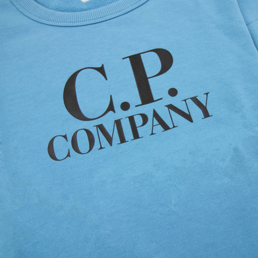 Cp Company Undersixteen Basic Lens Crewneck Sweatshirt Niagara Blue 853
