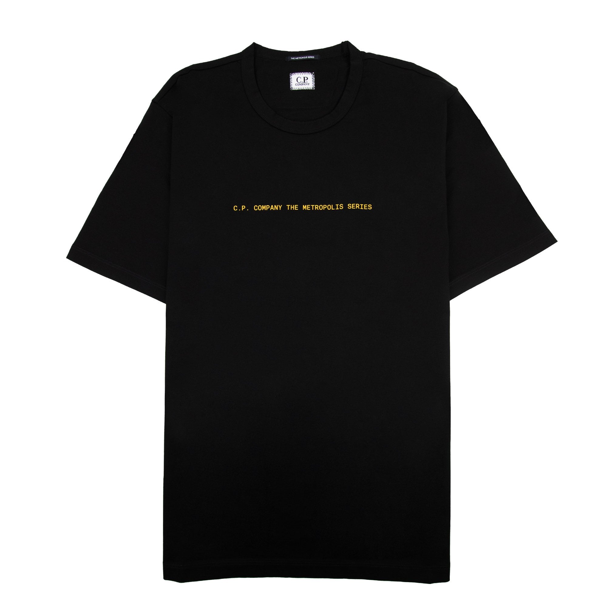 Cp Company Metropolis Series Mercerized Graphic Badge T Shirt Black 999