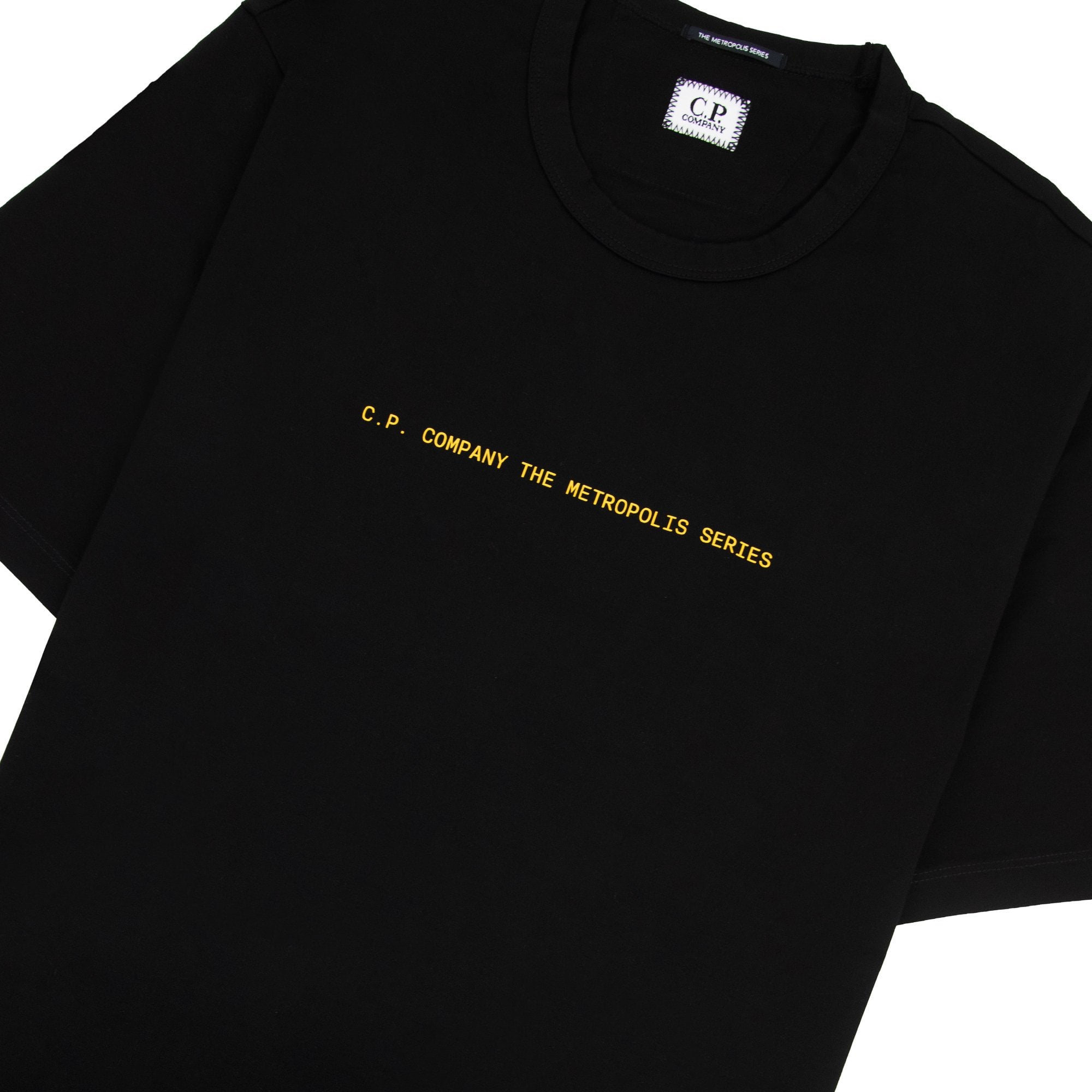 Cp Company Metropolis Series Mercerized Graphic Badge T Shirt Black 999