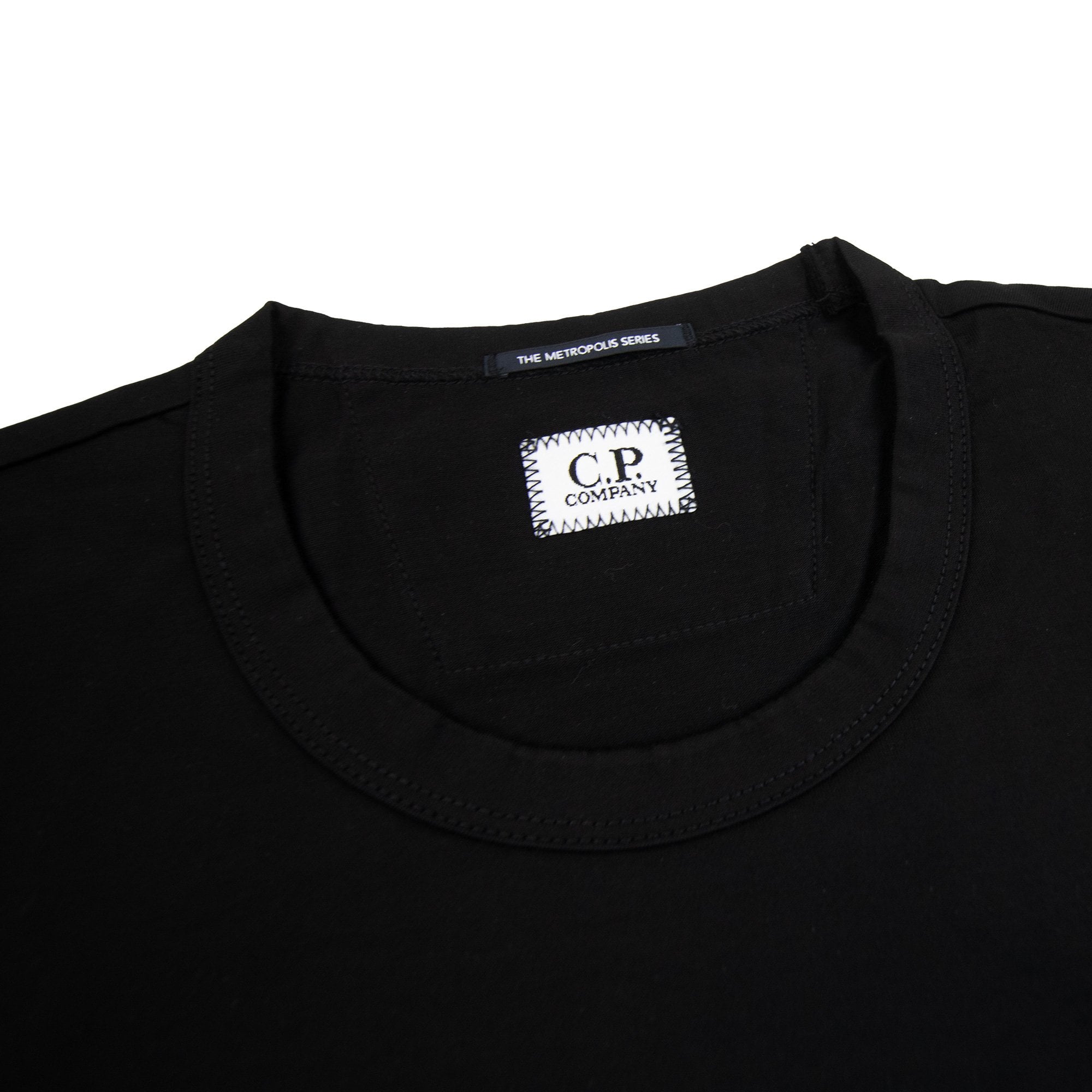 Cp Company Metropolis Series Mercerized Graphic Badge T Shirt Black 999