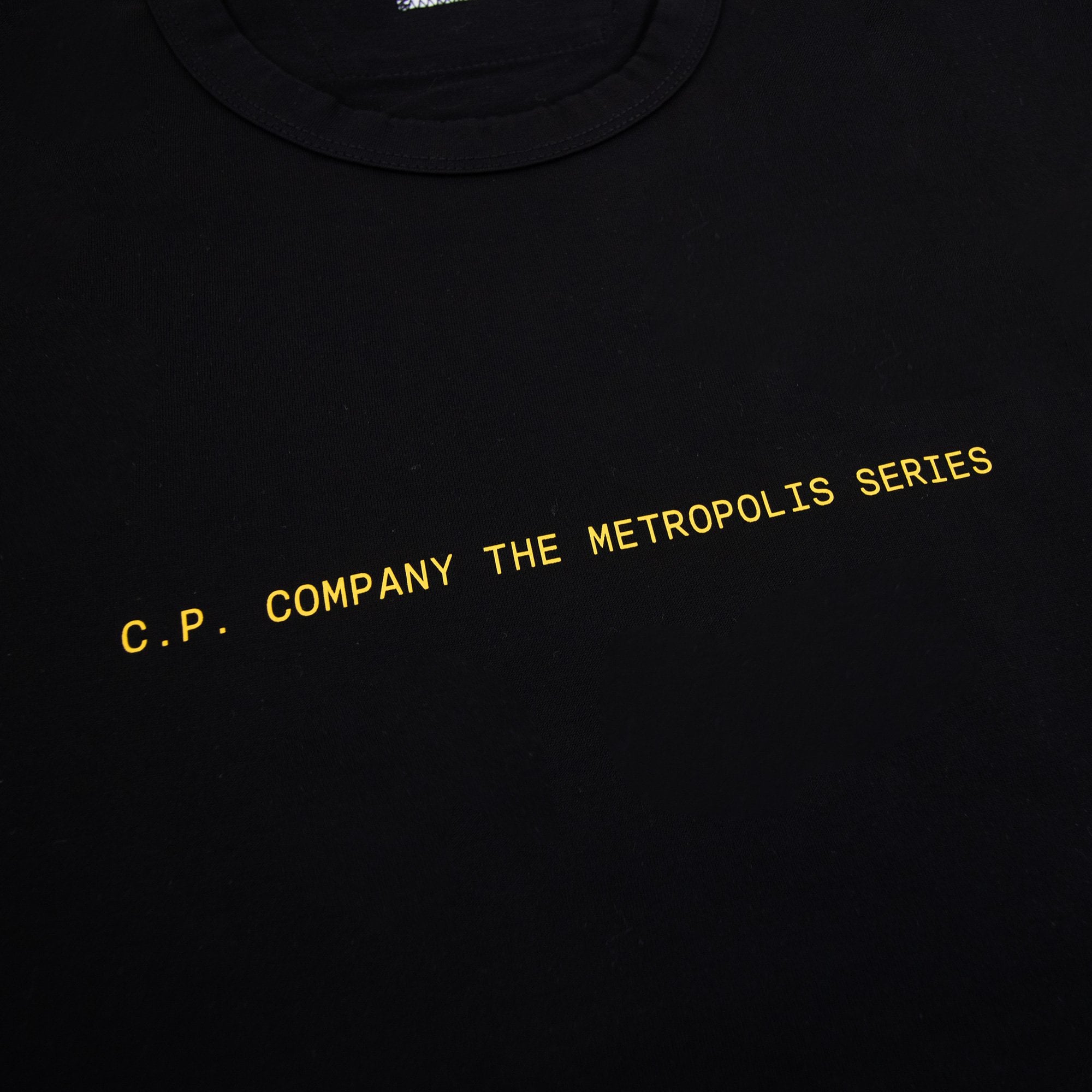 Cp Company Metropolis Series Mercerized Graphic Badge T Shirt Black 999