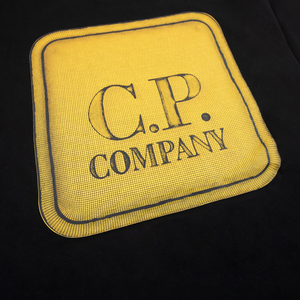 Cp Company Metropolis Series Mercerized Graphic Badge T Shirt Black 999