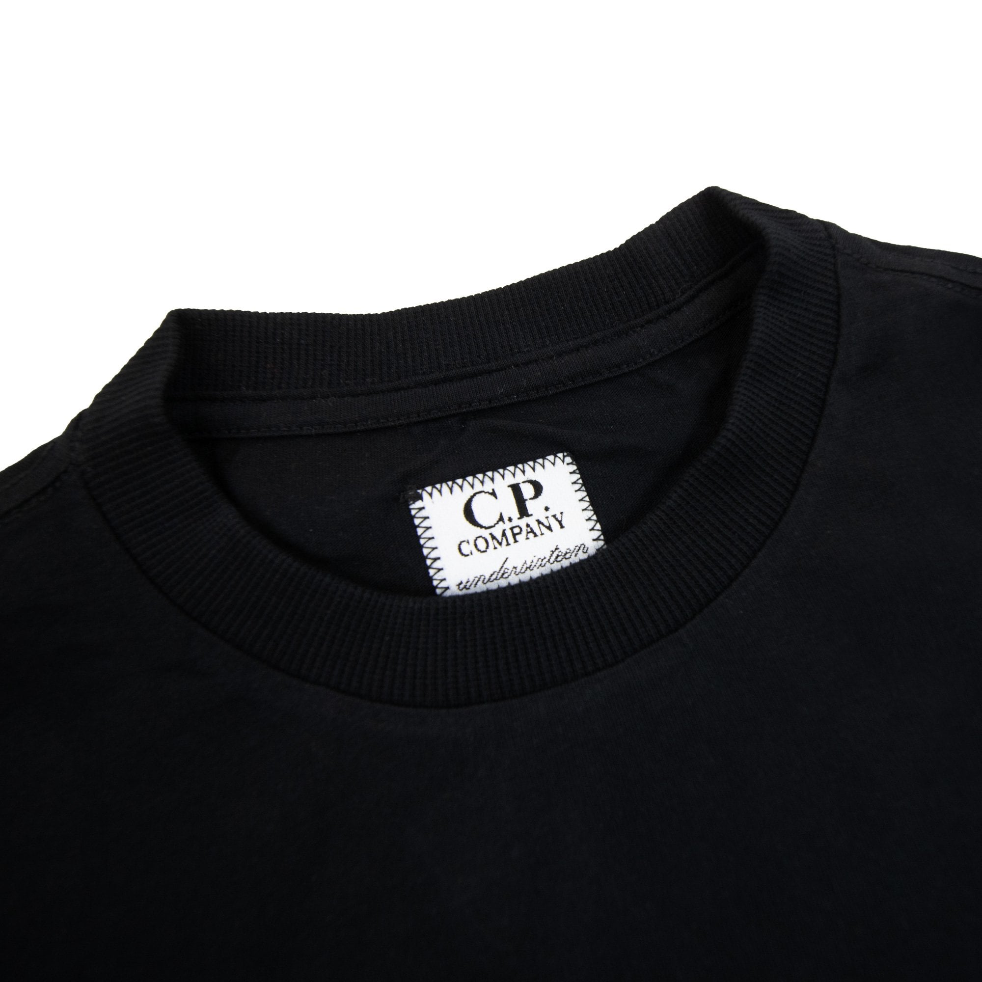 Cp Company Undersixteen Chest Logo Back Goggle T-shirt Black 999