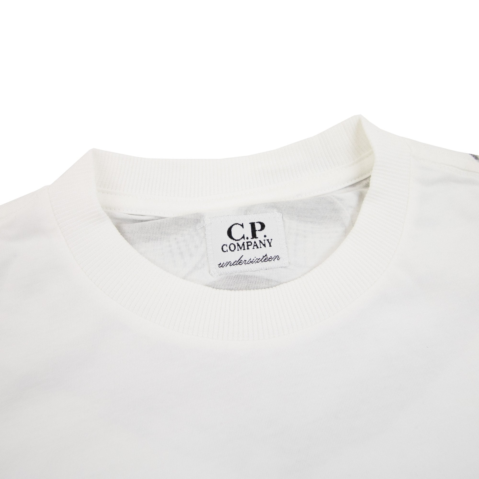 Cp Company Undersixteen Chest Logo Back Goggle T-shirt White 103