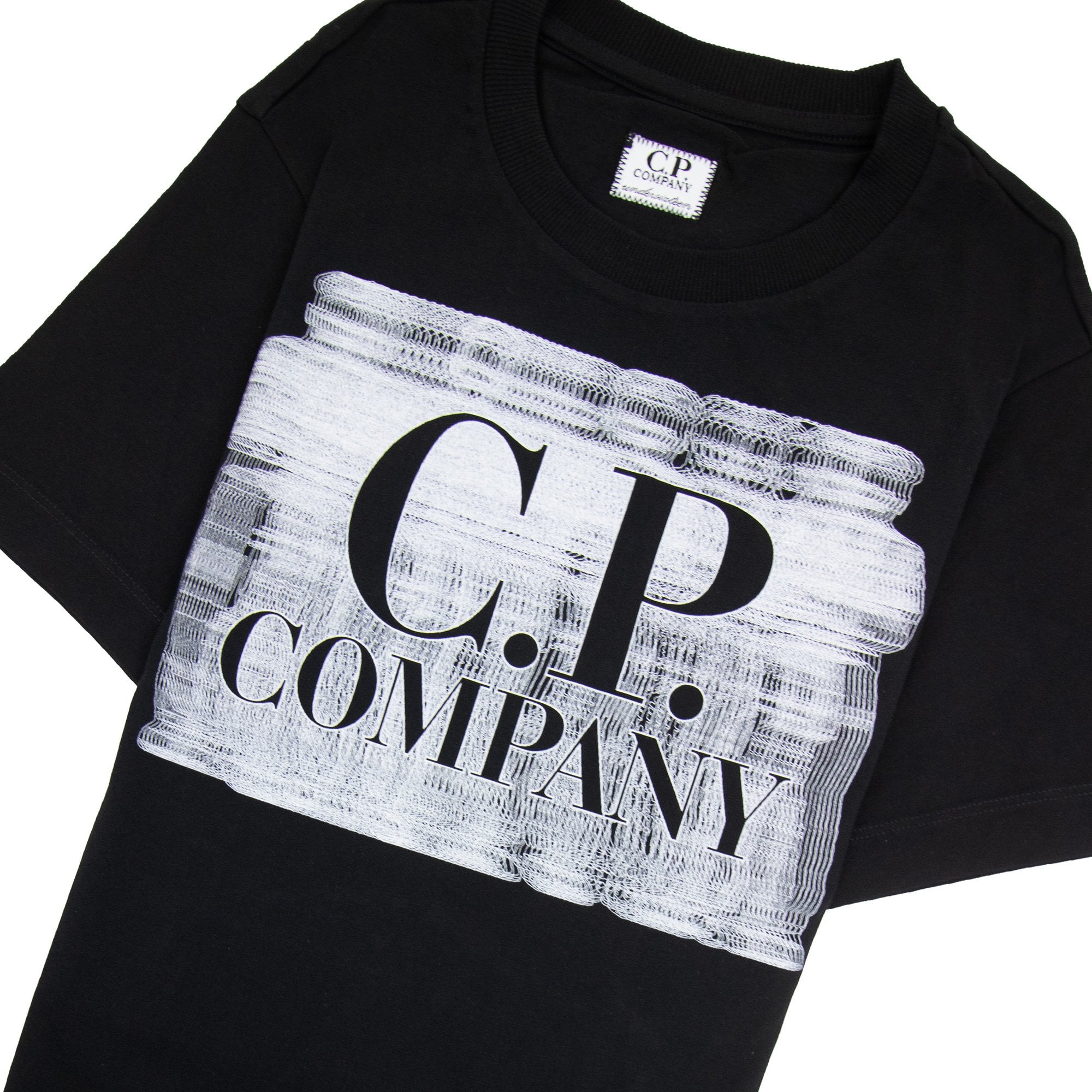 Cp Company Undersixteen 30/1 Graphic Logo T-shirt Black 999