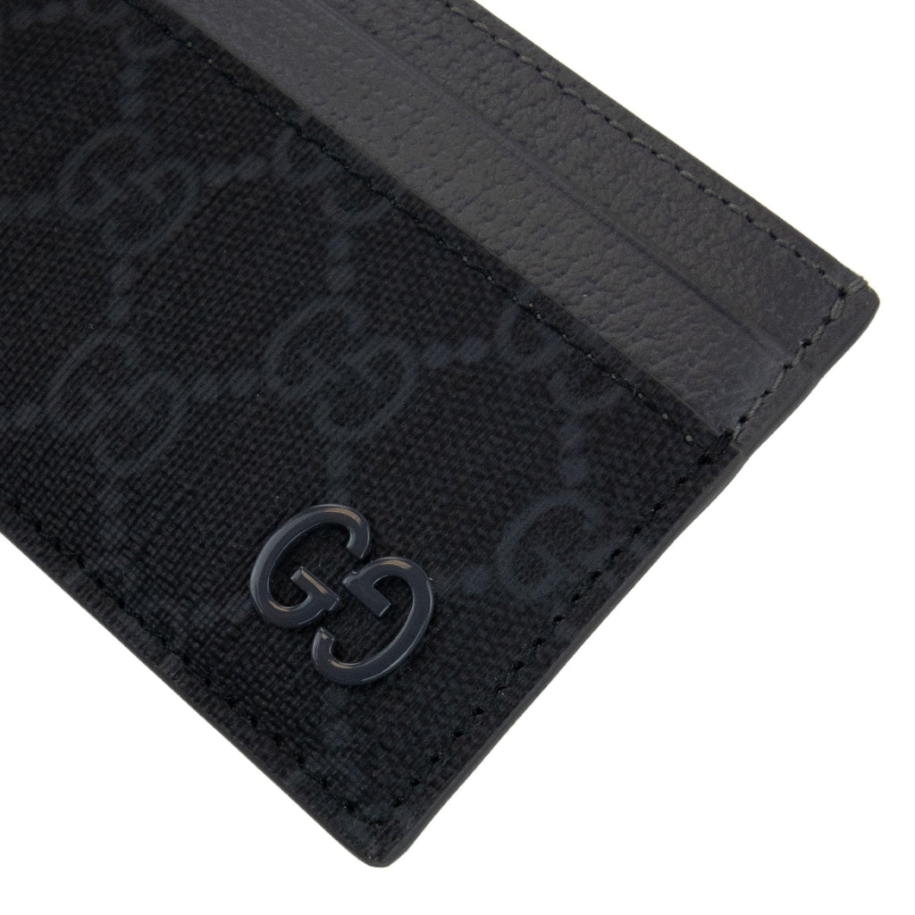 Gucci Gg Detail Card Case Grey 9053