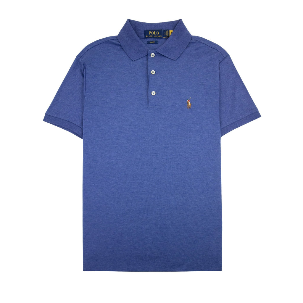 Polo Ralph Lauren Embroidered Logo Pima Polo Marl Blue