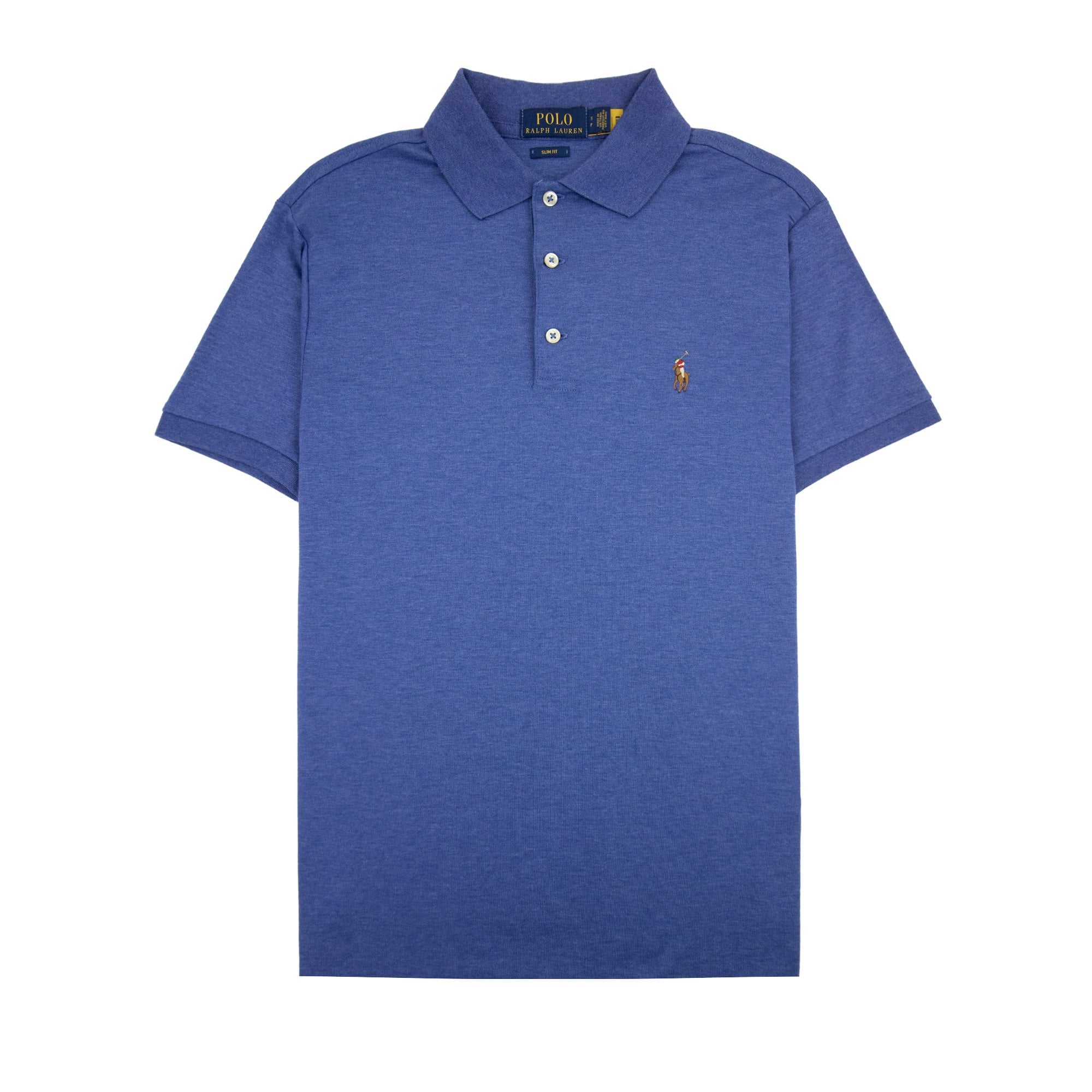 Polo Ralph Lauren Embroidered Logo Pima Polo Marl Blue