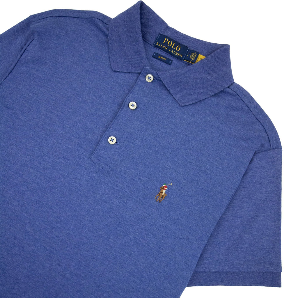 Polo Ralph Lauren Embroidered Logo Pima Polo Marl Blue