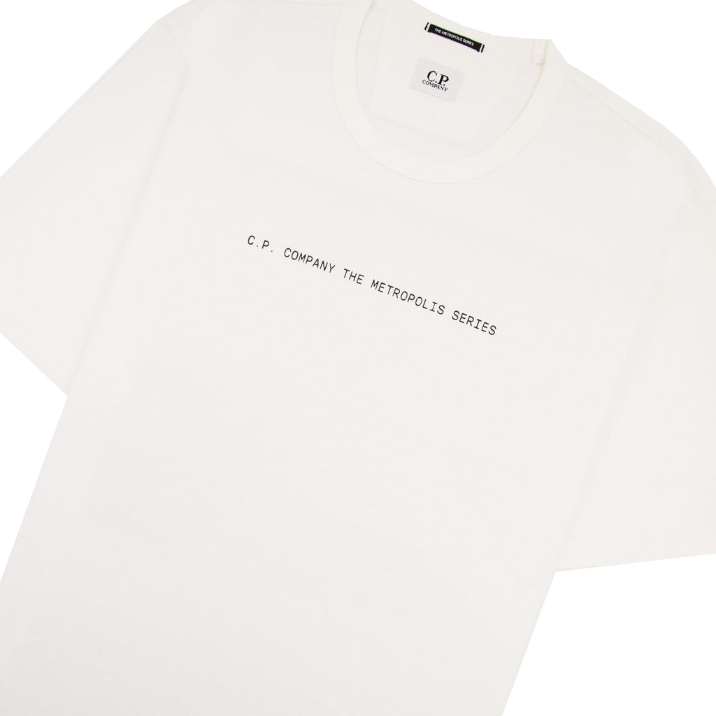 Cp Company Metropolis Series Mercerized Jersey Graphic Face T Shirt White 101