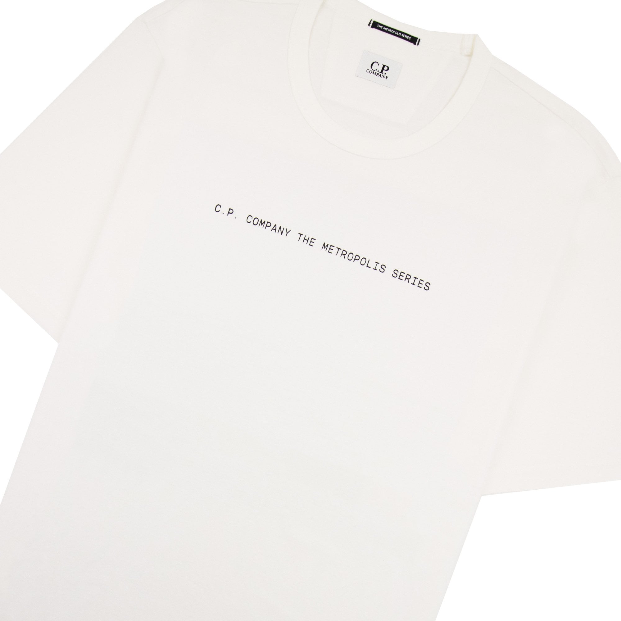 Cp Company Metropolis Series Mercerized Jersey Graphic Face T Shirt White 101