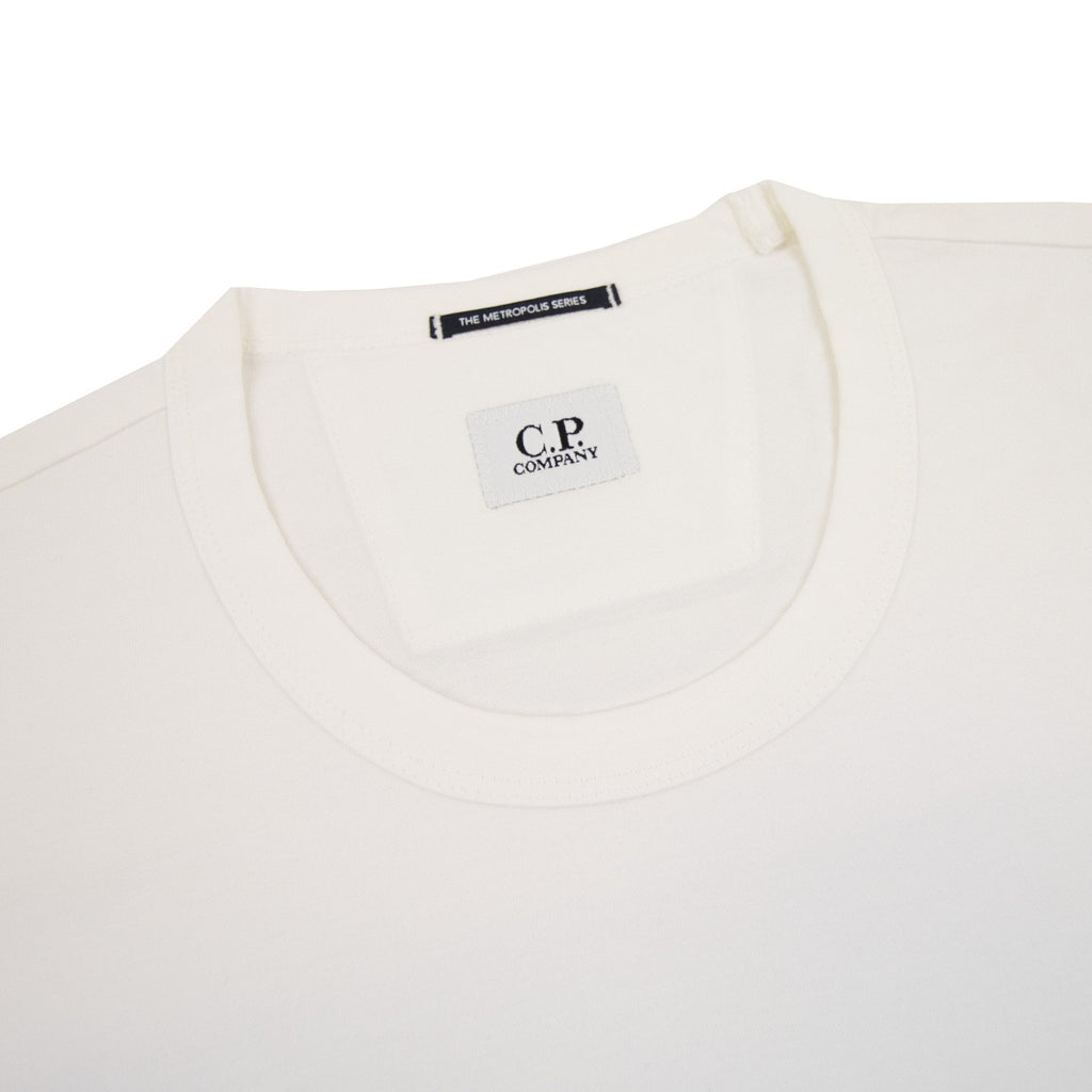 Cp Company Metropolis Series Mercerized Jersey Graphic Face T Shirt White 101