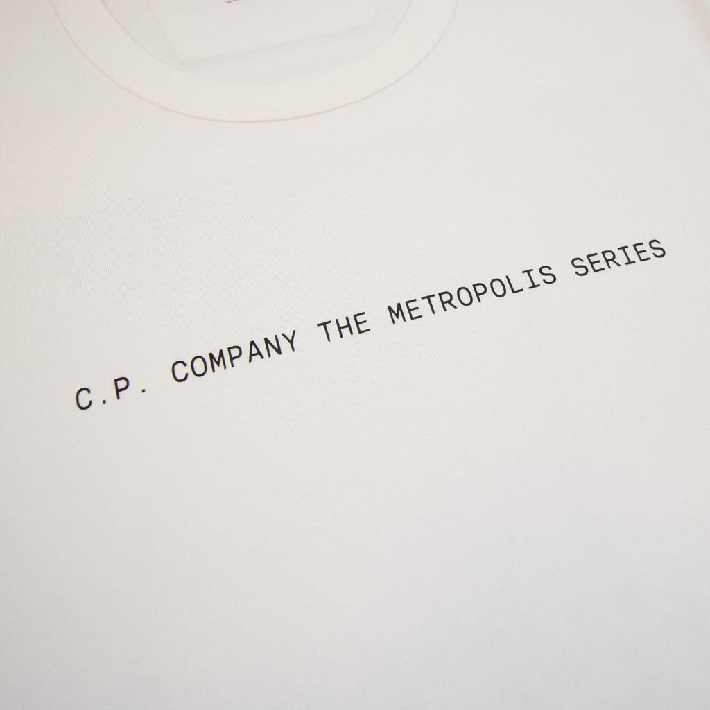 Cp Company Metropolis Series Mercerized Jersey Graphic Face T Shirt White 101