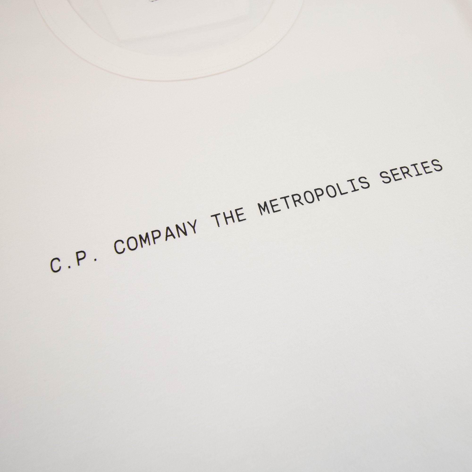 Cp Company Metropolis Series Mercerized Jersey Graphic Face T Shirt White 101