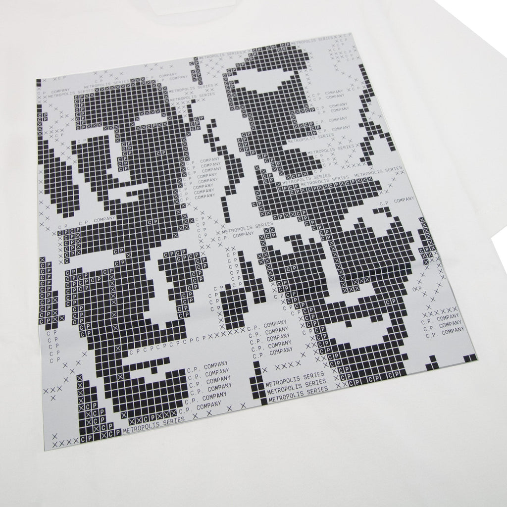 Cp Company Metropolis Series Mercerized Jersey Graphic Face T Shirt White 101