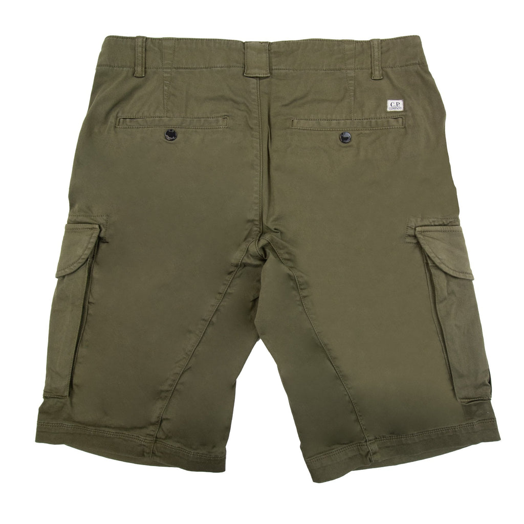 Cp Company Bermuda Cargo Stretch Gabardine Shorts Green 683