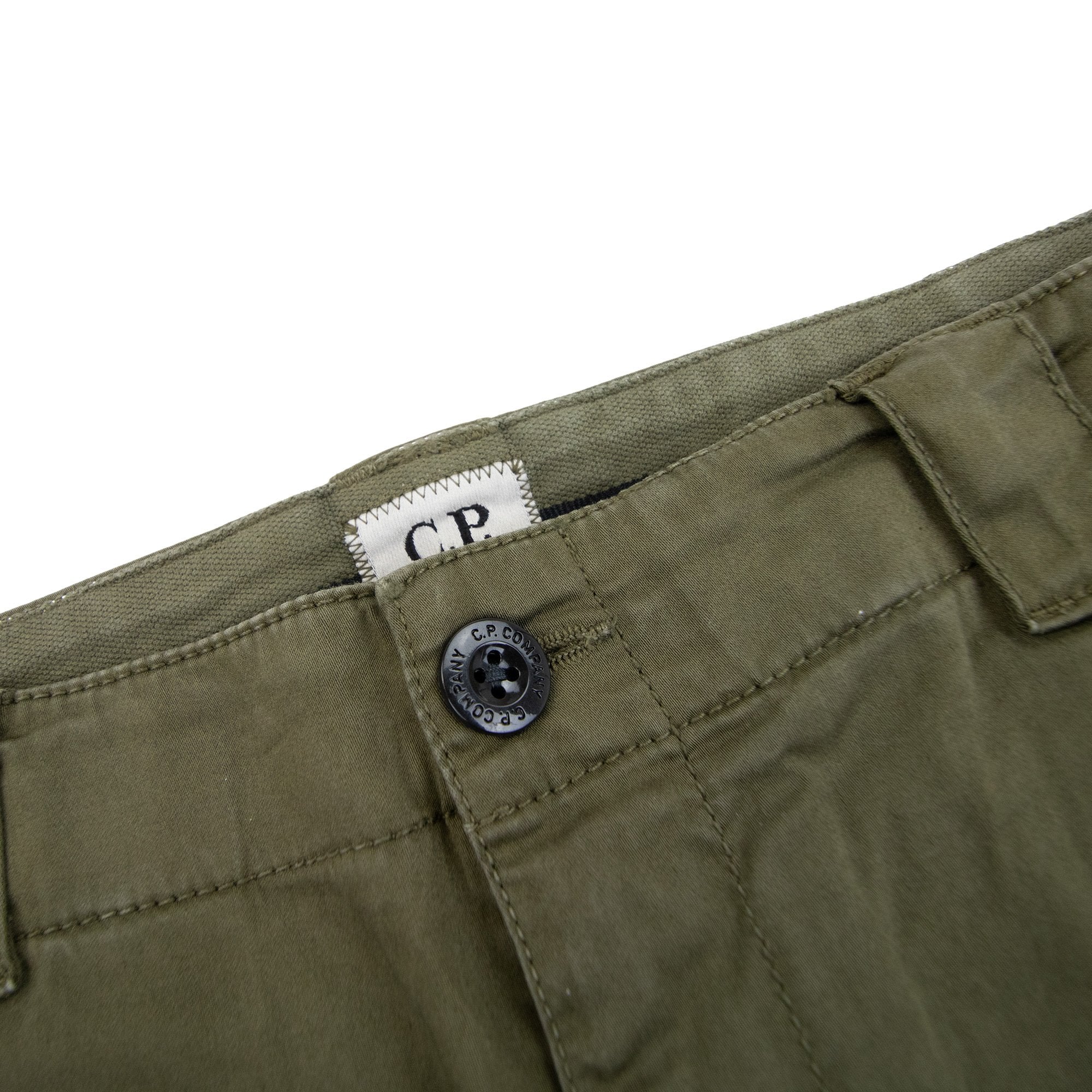 Cp Company Bermuda Cargo Stretch Gabardine Shorts Green 683