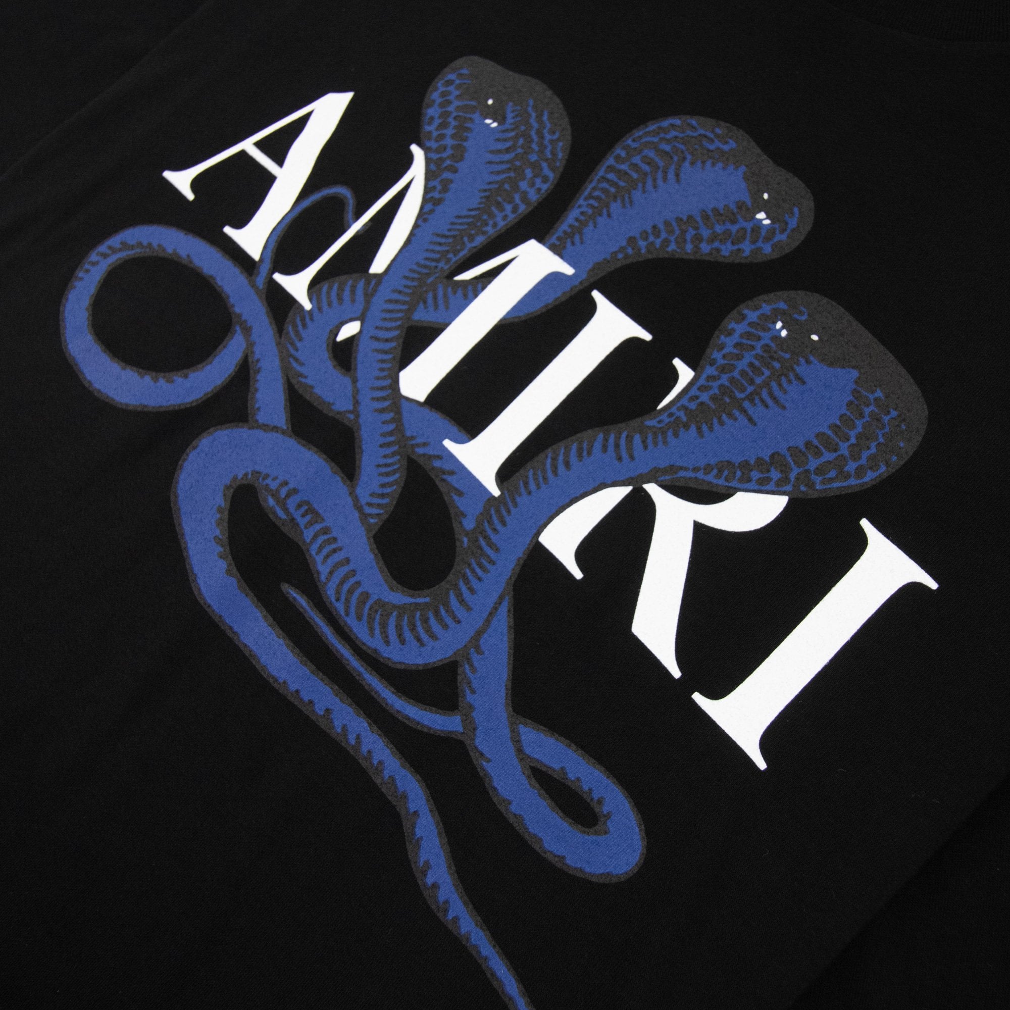 Amiri Snake Logo T Shirt Black/blue