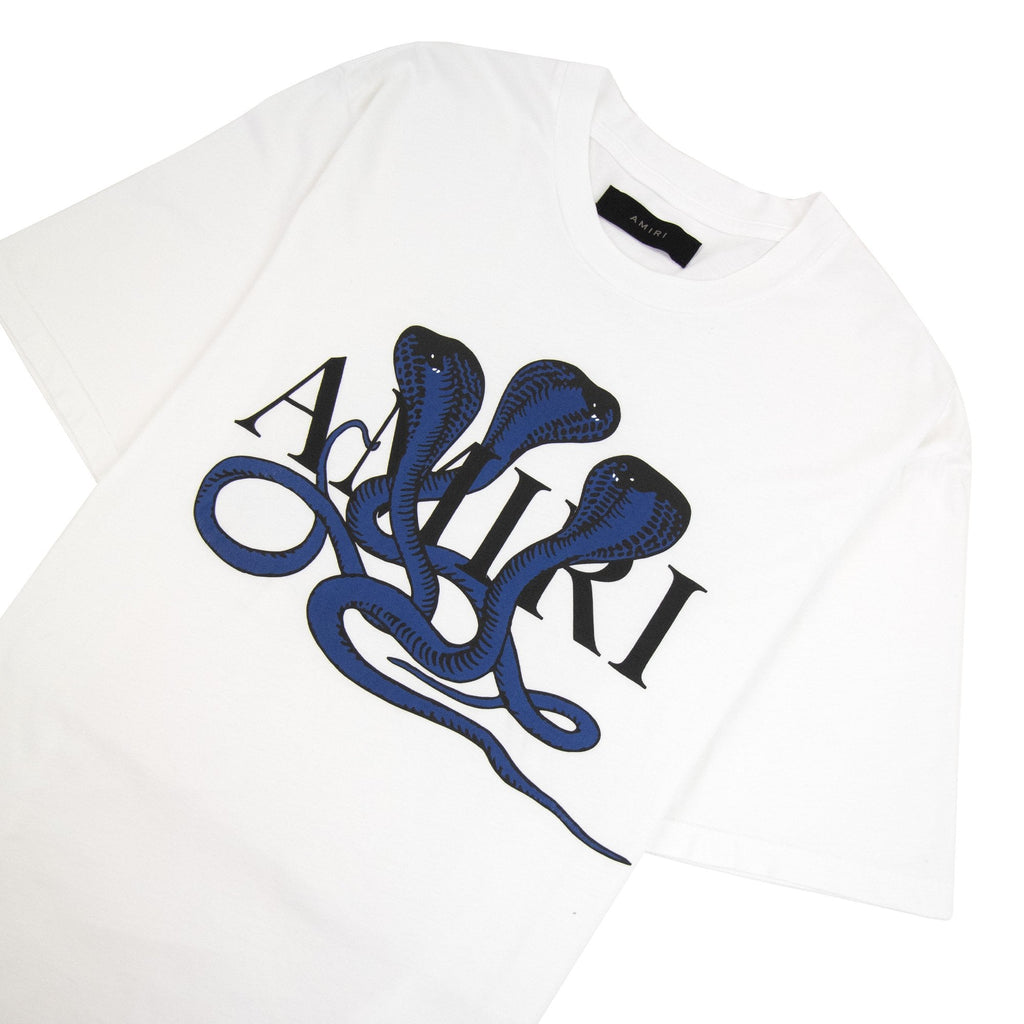 Amiri Snake Logo T Shirt White/blue