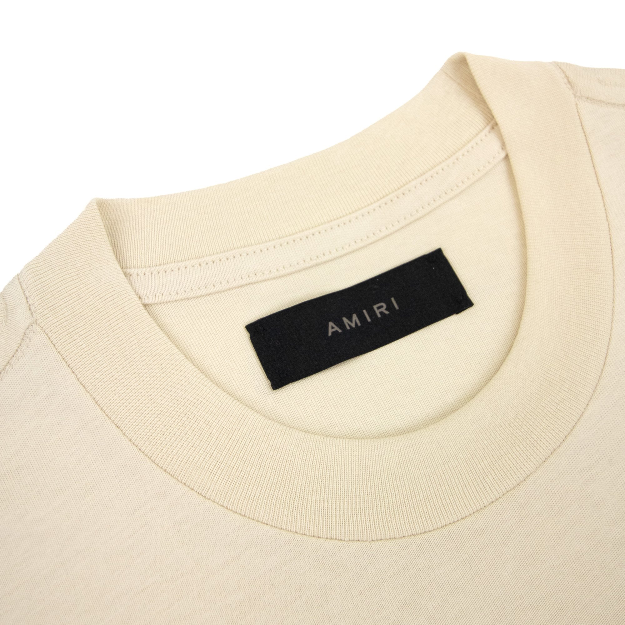 Amiri Staggered Logo T Shirt Birch