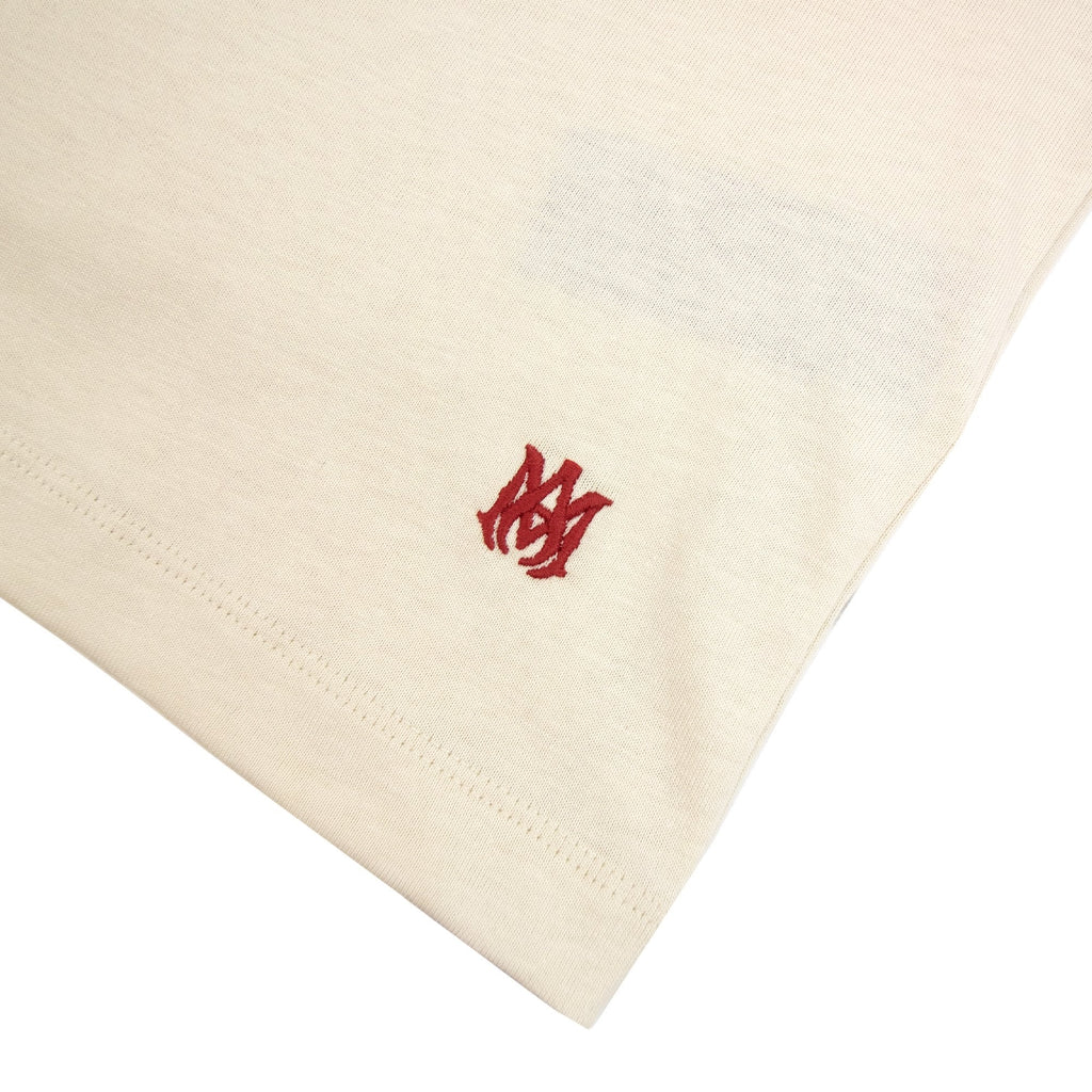 Amiri Staggered Logo T Shirt Birch