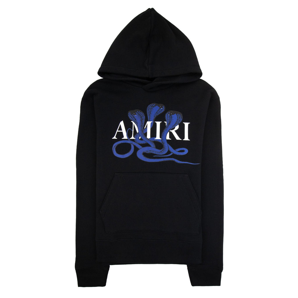 Amiri Snake Logo Hoodied Sweatshirt Black/blue