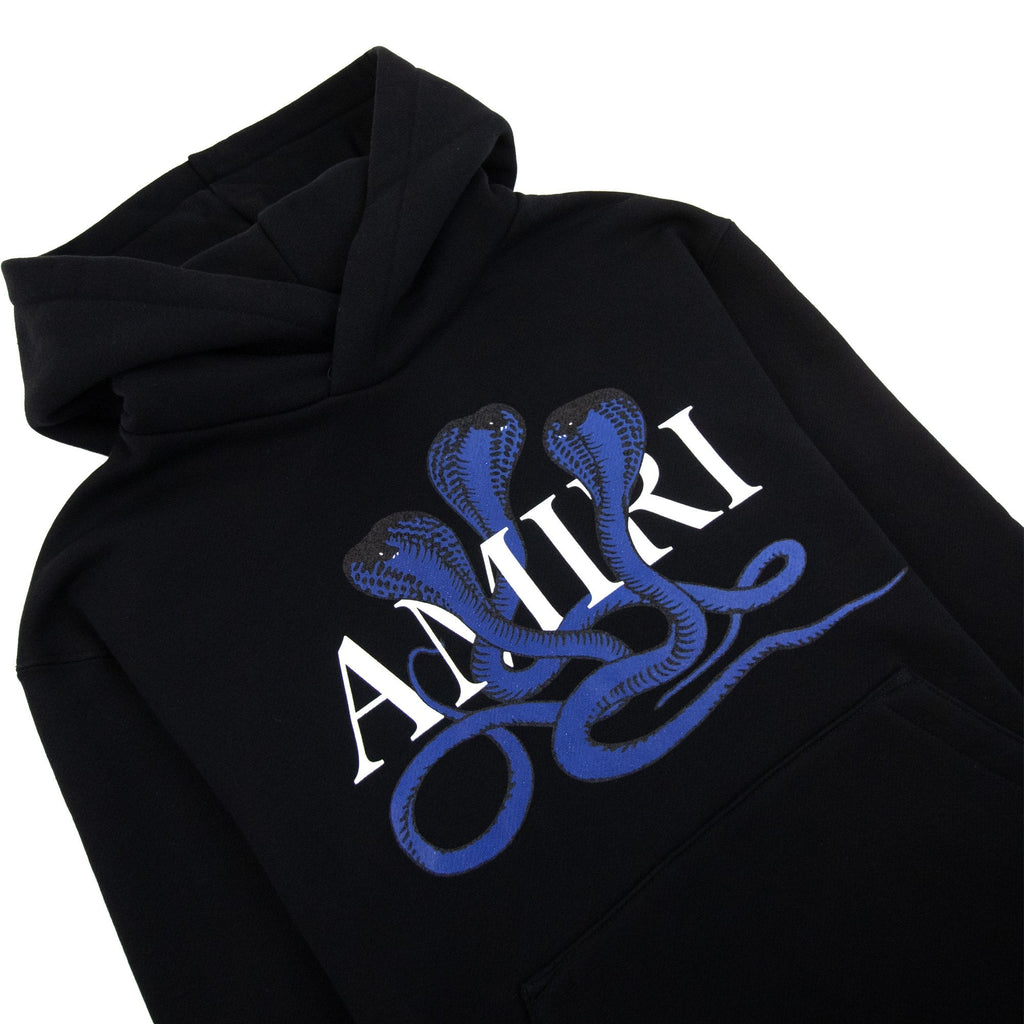 Amiri Snake Logo Hoodied Sweatshirt Black/blue