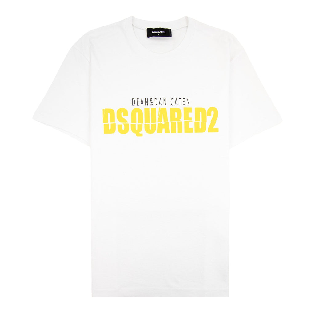 Dsquared2 Horror Printed Logo Cool Fit T Shirt White 100