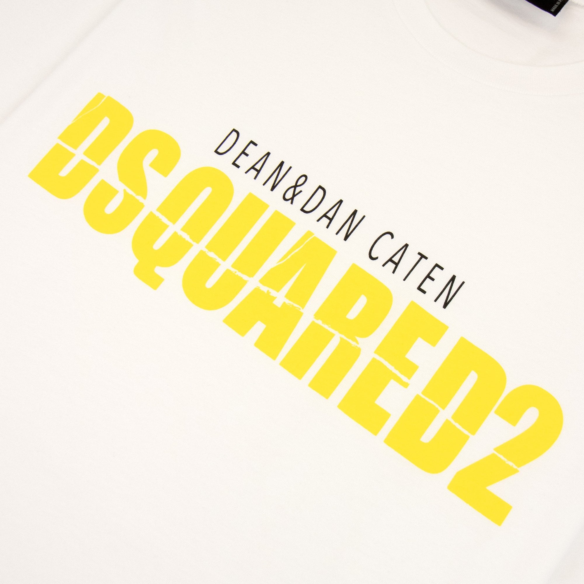 Dsquared2 Horror Printed Logo Cool Fit T Shirt White 100