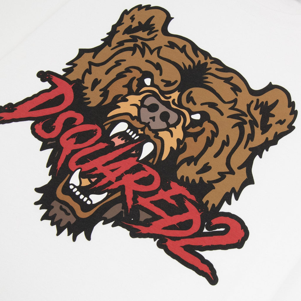 Dsquared2 Bear Logo Cool Fit T Shirt White 100