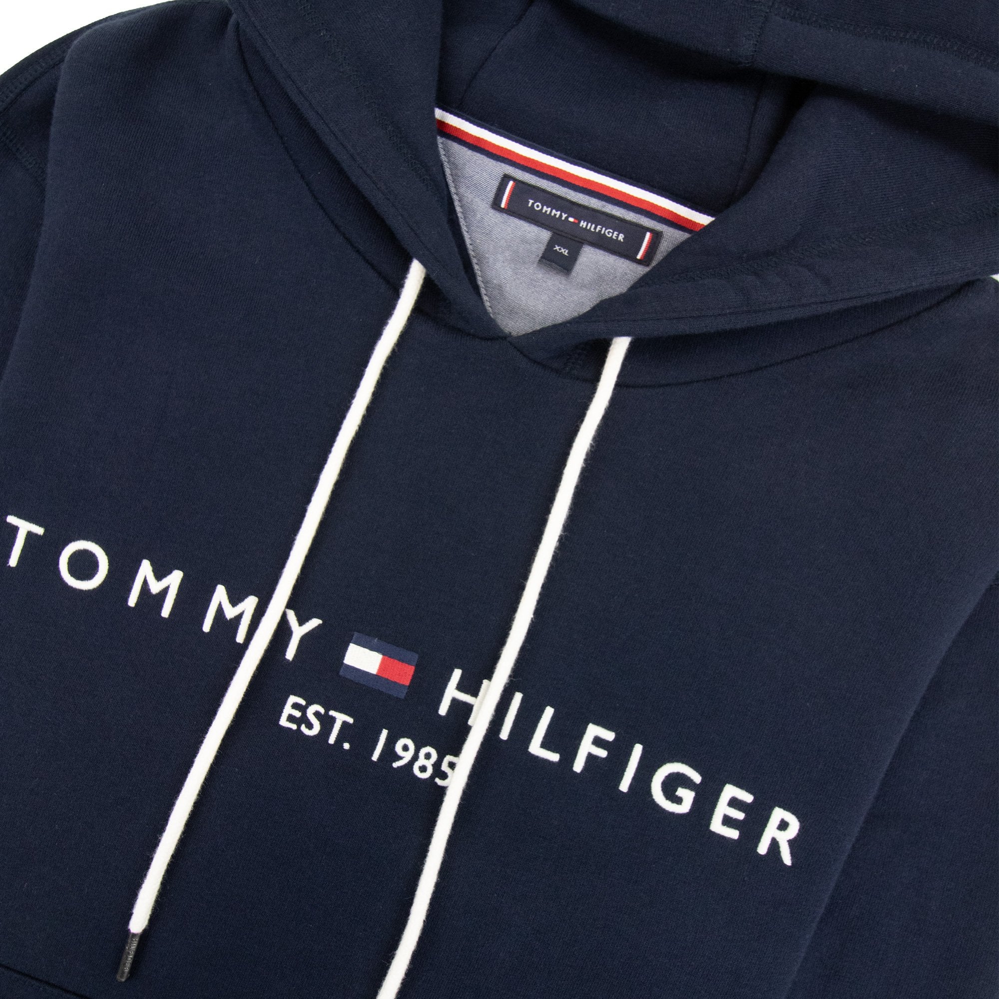 Tommy Hilfiger Drawstring Embroidery Logo Hoody Navy